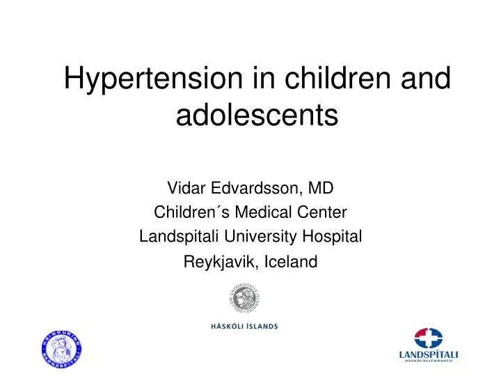 hypertension in children and adolescents