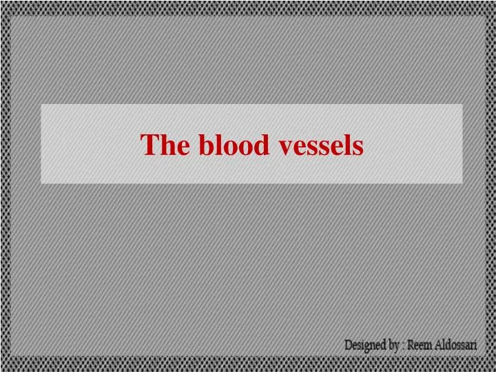 the blood vessels