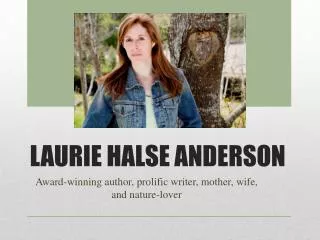 PPT - Speak by Laurie Halse Anderson PowerPoint Presentation, free ...