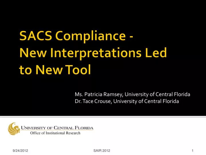 sacs compliance new interpretations led to new tool