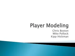 Player Modeling