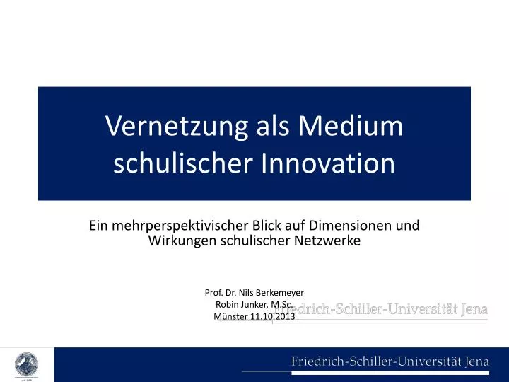 vernetzung als medium schulischer innovation