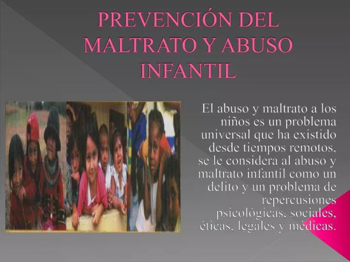 prevenci n del maltrato y abuso infantil