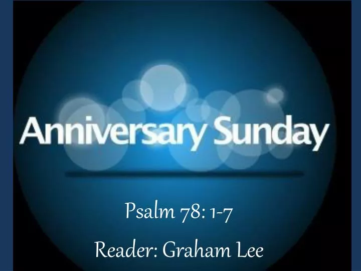 psalm 78 1 7 reader graham lee