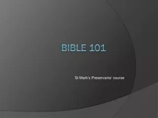 Bible 101
