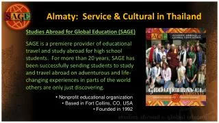 Studies Abroad for Global Education (SAGE)