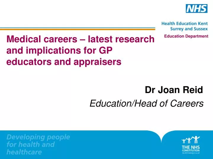 medical careers latest research and implications for gp educators and appraisers