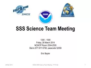 SSS Science Team Meeting