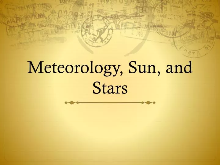 meteorology sun and stars