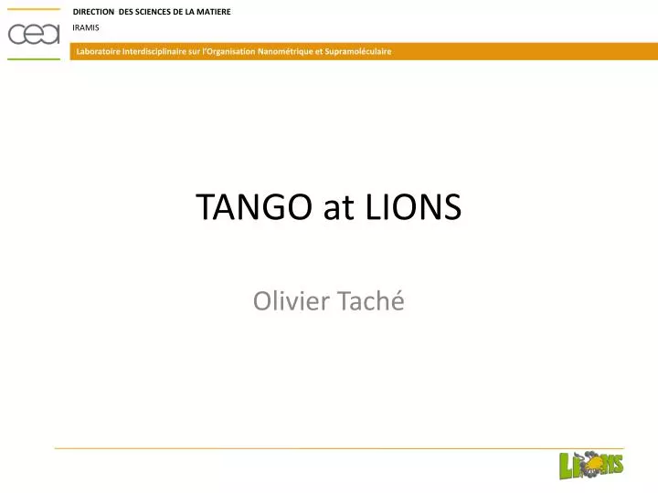 tango at lions