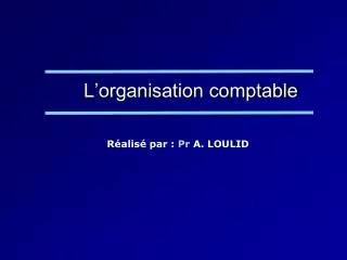 l organisation comptable