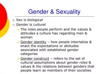 Gender &amp; Sexuality