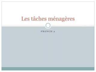 les t ches m nag res