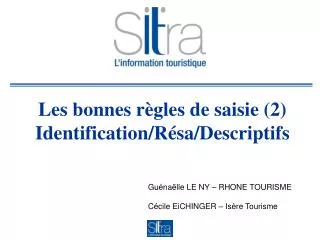 les bonnes r gles de saisie 2 identification r sa descriptifs