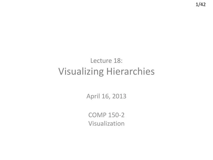 lecture 18 visualizing hierarchies