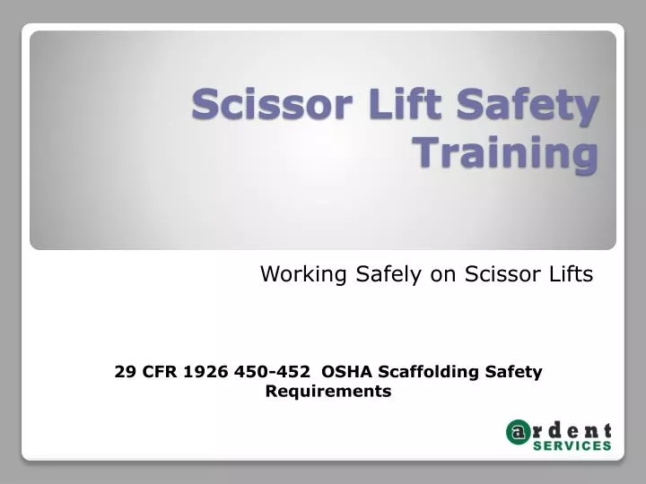 scissor lift safety training