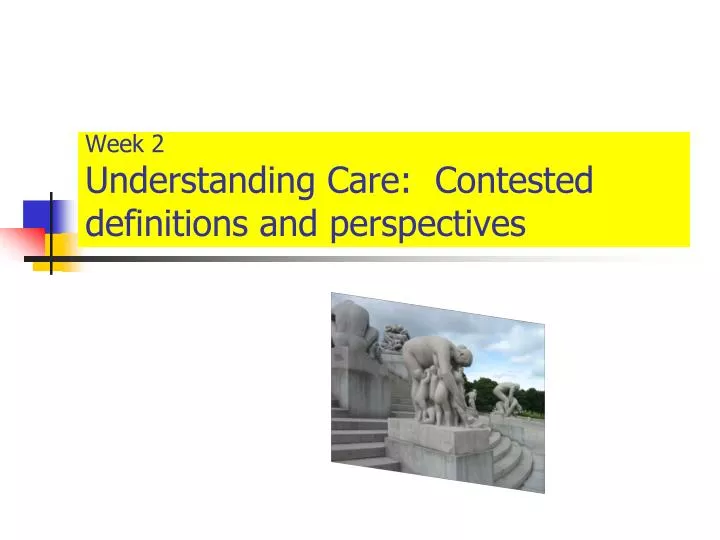 week 2 understanding care contested definitions and perspectives