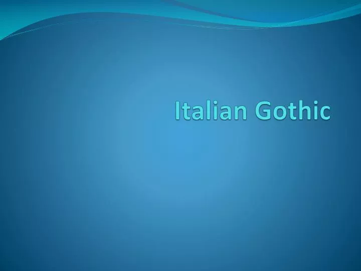 italian gothic