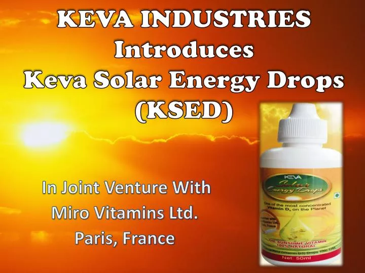 keva industries introduces keva solar energy drops ksed