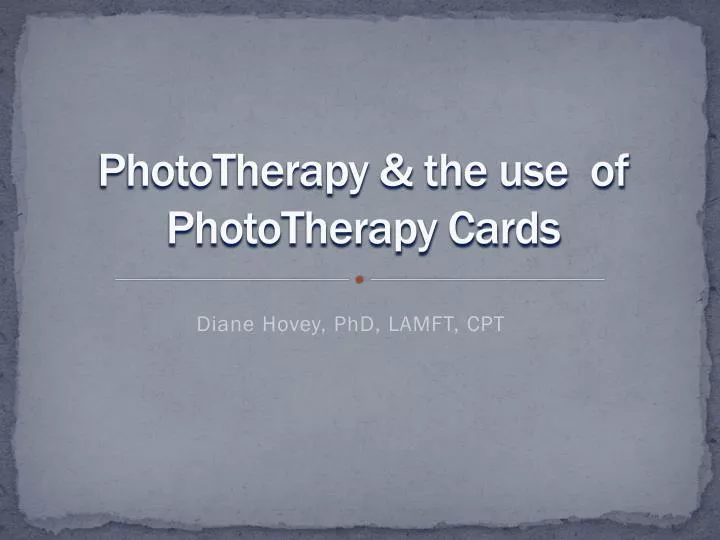 phototherapy the use of phototherapy cards