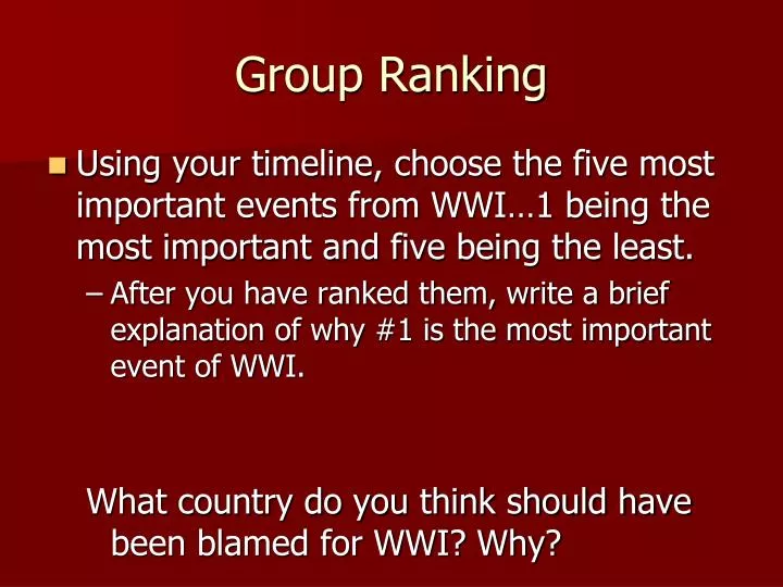 group ranking