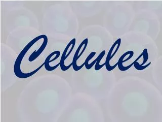 cellules