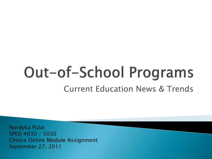 out of school programs