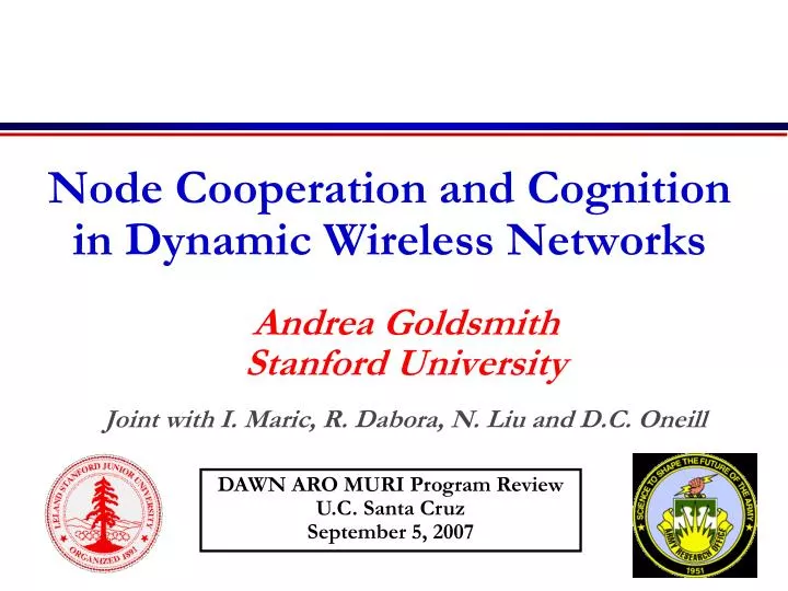 node cooperation and cognition in dynamic wireless networks