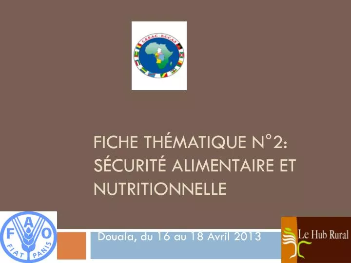 fiche th matique n 2 s curit alimentaire et nutritionnelle