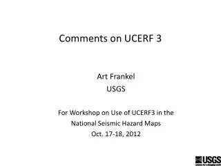 Comments on UCERF 3