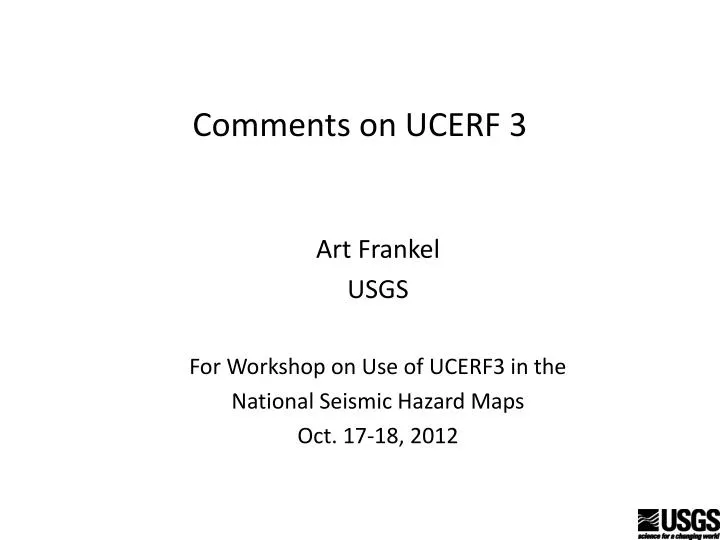comments on ucerf 3