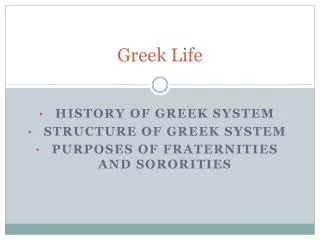 Greek Life