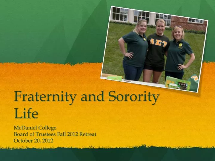 fraternity and sorority life