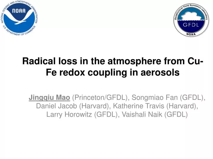 radical loss in the atmosphere from cu fe redox coupling in aerosols