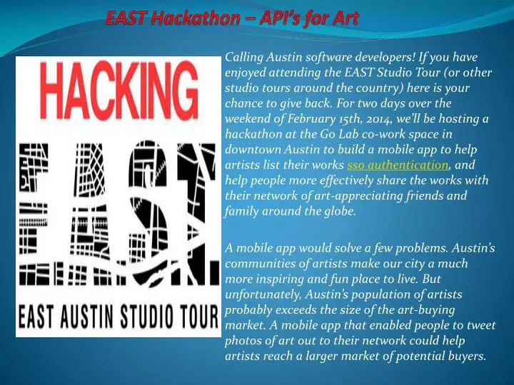 east hackathon api s for art