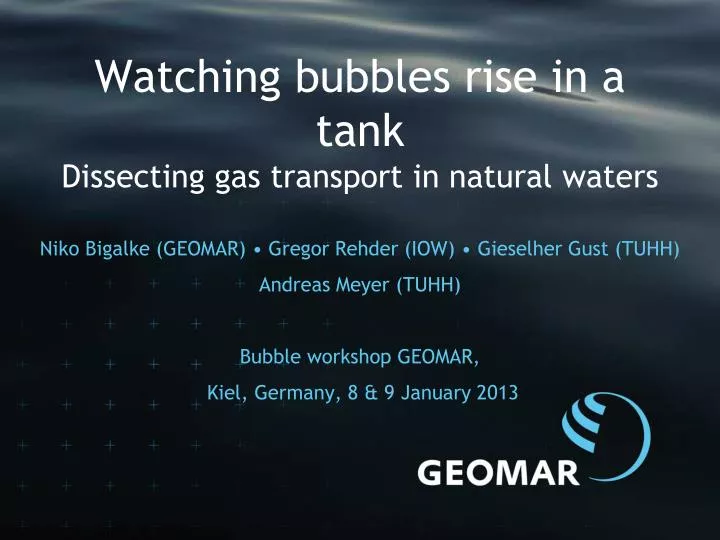 watching bubbles rise in a tank dissecting gas transport in natural waters