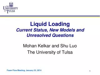 Liquid Loading Current Status, New Models and Unresolved Questions