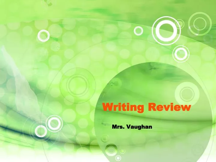 writing review