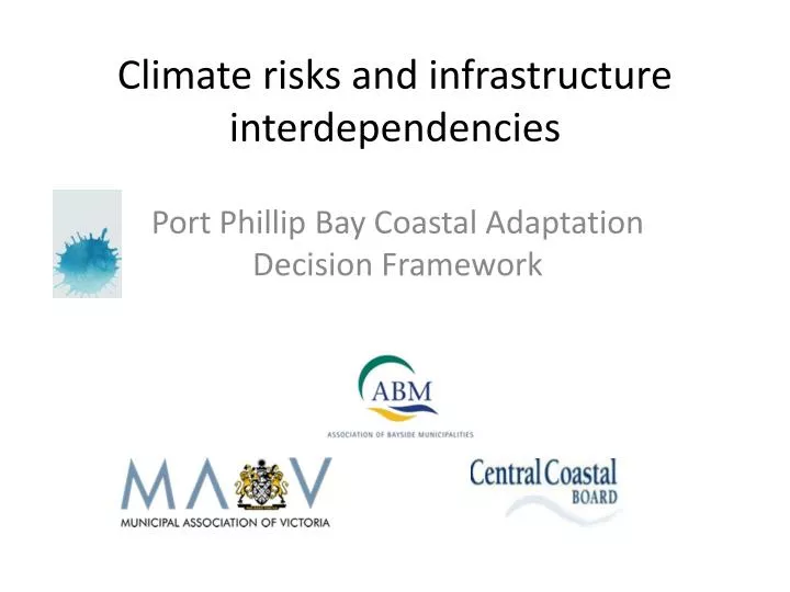 climate risks and infrastructure interdependencies