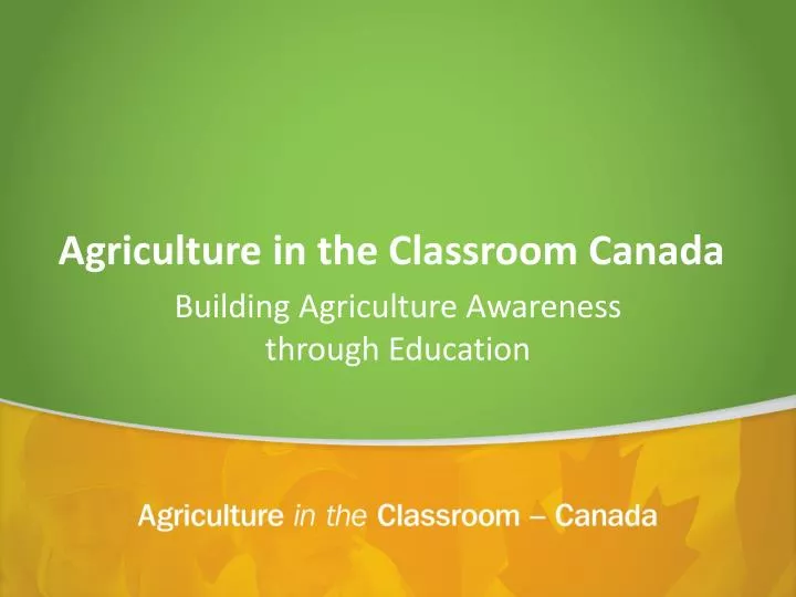 agriculture in the classroom canada