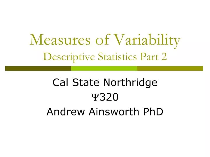 measures of variability descriptive statistics part 2