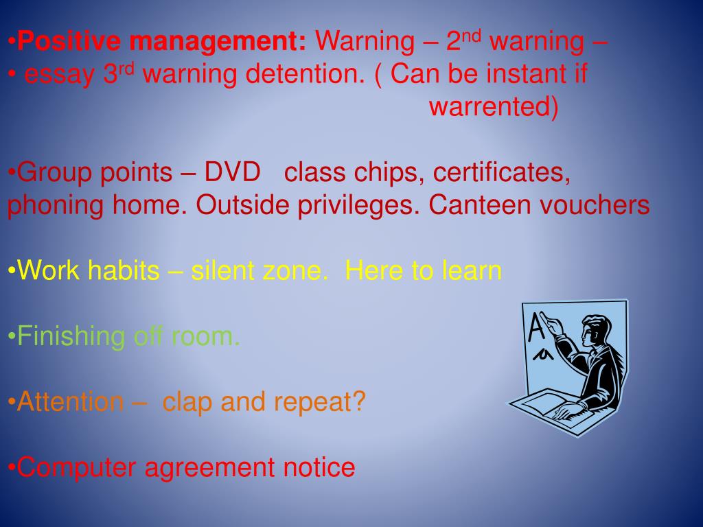 PPT - Positive management: Warning – 2 nd warning – PowerPoint ...