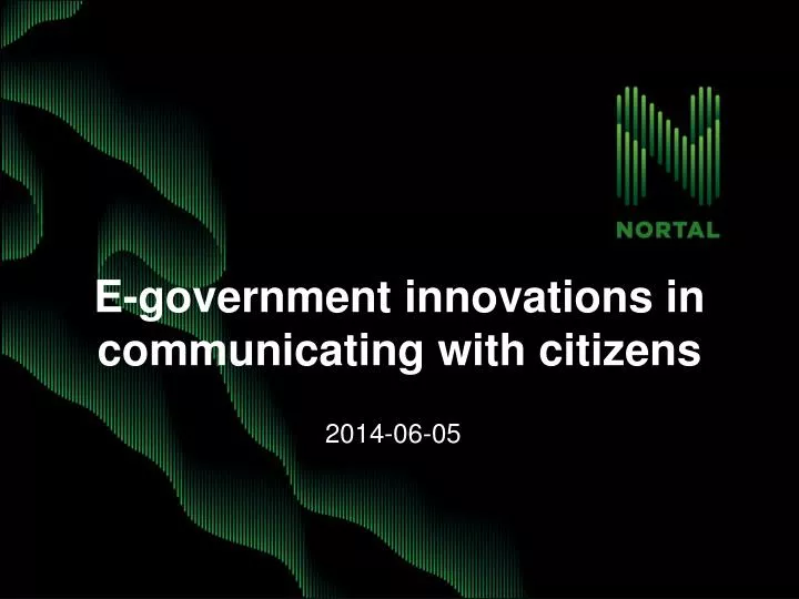 e government innovations in communicating with citizens