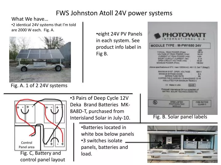 fws johnston atoll 24v power systems