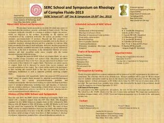SERC School and Symposium on Rheology of Complex Fluids-2013
