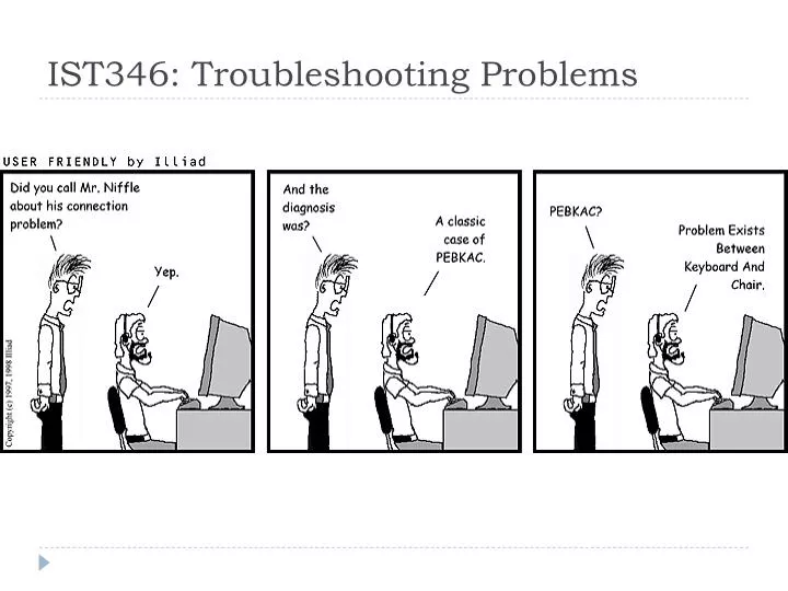 ist346 troubleshooting problems