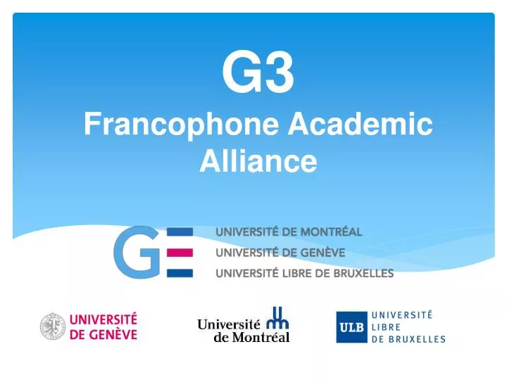 g3 francophone academic alliance
