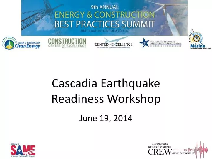cascadia earthquake readiness workshop