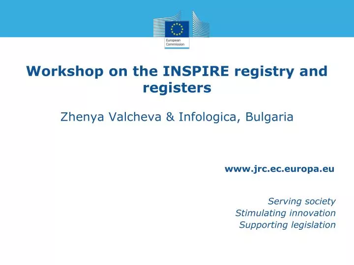 workshop on the inspire registry and registers