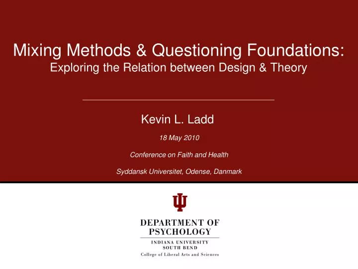 mixing methods questioning foundations exploring the relation between design theory
